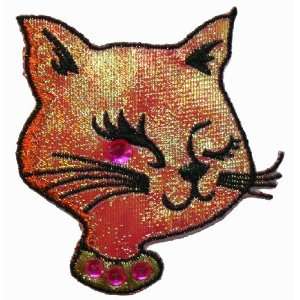  Cat Kitty Face Head Iron On Patch 