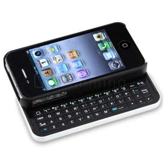 Mini Sliding Bluetooth Keyboard + Power Pack Battery Case for iPhone 4 