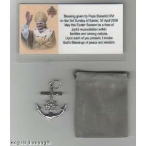   Pewter Cross Blessed by Pope Benedict XVI at Vatican 