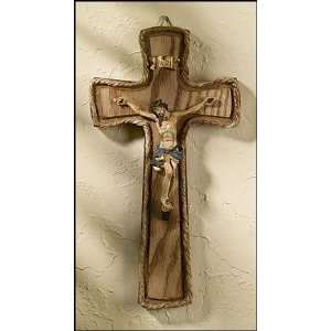  Blessed By Pope Benedict XVI Wall Crucifx With Rope Border 