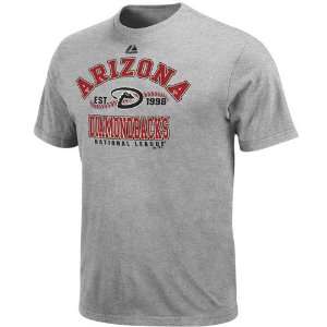 Majestic Arizona Diamondbacks Ash Dial It Up T shirt (Large)  
