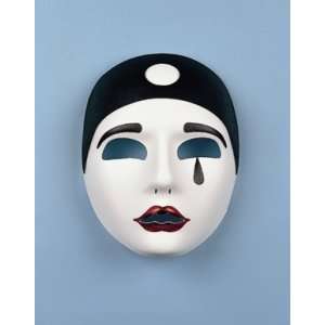  Pierrot Clown Economy Domino Mask   One Size Toys & Games