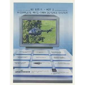   MBB BO 105 M HOT 2 Helicopter Print Ad (45117)