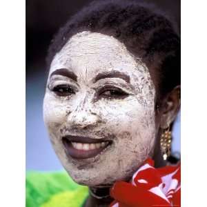  Woman with Sandal Wood Decoration, Grand Comoros, Africa 