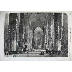  1868 Interior St Stephens Cathedral Church Vienna Art 