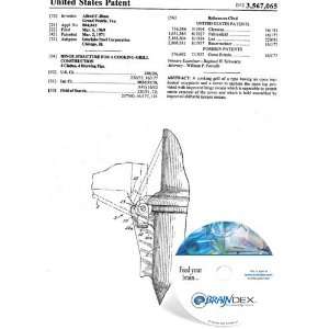  NEW Patent CD for HINGE STRUCTURE FOR A COOKING GRILL 