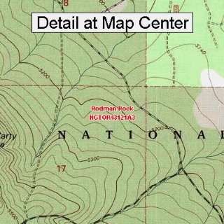  USGS Topographic Quadrangle Map   Rodman Rock, Oregon 