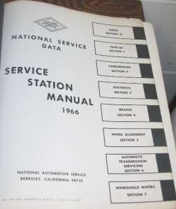 1966 SERVICE STATION MANUAL valiant chevy ford rambler  