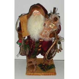  19 Deluxe Woodland Santa on Stand