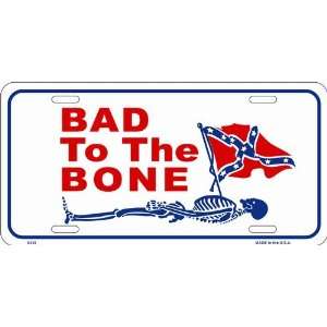  America sports Bad to the Bone Confederate LICENSE PLATE 