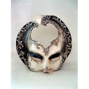   Si Lucia Masquerade Padella Silver/Black Carnival Mask