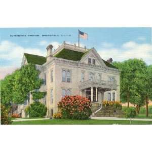   Postcard   Governors Mansion   Springfield Illinois 