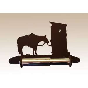  Horse & Outhouse Toilet Paper Holder (Spring Load)