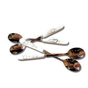  Love Brown Ceramic Coffee Spoon, Set of 4 Kitchen 