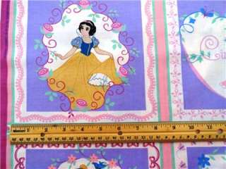 Disney Princess Fabric 35 Belle Cinderella Aurora Snow White Cartoon 