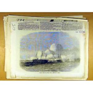  1856 Gun Boats Southsea Castle Weedon Sketch Naval