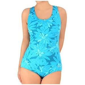   Lap Suit Magnolia Print Fitness Swimwear