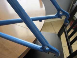 53.5 Custom Columbus EL Steel Road Bike Frame/Fork   Blue/White 