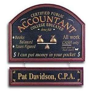  Personalized Certified Public Accountant Wood Sign