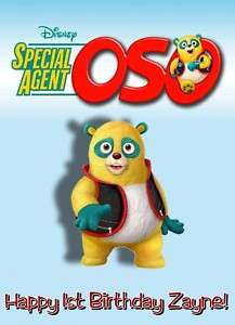 Special Agent OSO Frosting Sheet Cake Topper Image  