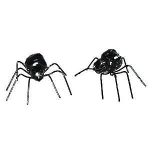  7 Packages of 2 Spooky Fun Black Metal Spiders  14 Total 