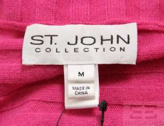 St. John Fuchsia Cashmere Two Piece Sweater Set Size Medium/Large 