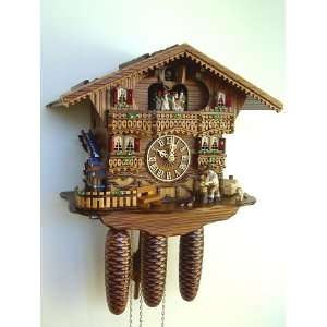  Schneider Cuckoo Clock, Wood Chopper, Dancers, Model #8TMT 