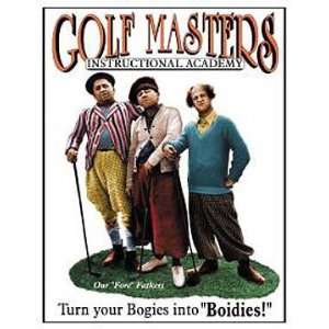  TV Movie Three Stooges Tin Sign Golf Masters Nostalgic 