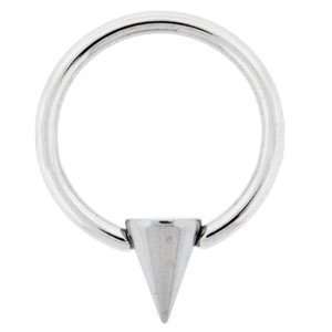  Steel Captive Bead Ring with Spike Ball   14g 1/2   Sold 