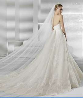 White/Ivory Applique Beaded Wedding Dresses Custom or Size 6 8 10 12 