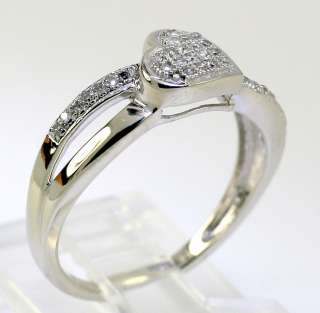   31 DIAMOND WHITE GOLD DOUBLE RIBBON HEART RING DEAL OF THE DAY  