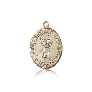 14kt Gold St. Saint Marcellin Champagnat Medal 1 x 3/4 Inches 7131KT 
