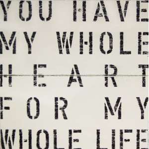 Sugarboo Designs Antiqued Sign AS108 BK My Whole Heart, Black, 36 Inch 