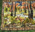 Large velvet Vintage Tapestry Italy Pheasants bird