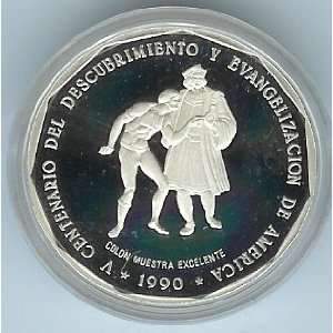  1990 Silver Proof Coin Discovery of America Everything 