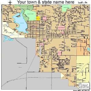  Street & Road Map of Spanaway, Washington WA   Printed 