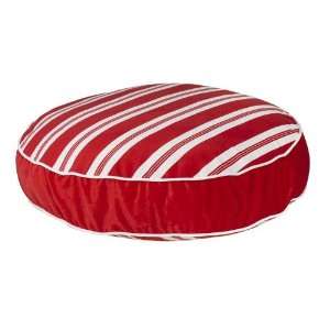   in. x 6 in. Super Soft Round Bed   Peppermint Stripe   Candy Cane Red