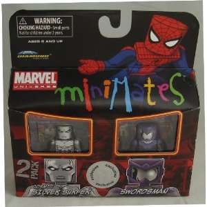   Minimates Exclusive Cosmic Silver Surfer and Swordsman Toys & Games