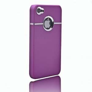   Purple Case Cover w/Chrome For AT&T Verizon Sprint Apple iPhone 4 4S