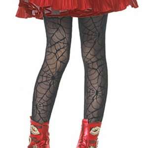 Lets Party By Leg Avenue Spider Web Child Tights / Black   Size Medium 
