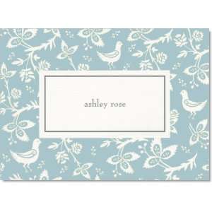  Robins Egg Arts and Crafts Pattern Top Folded Note Card 