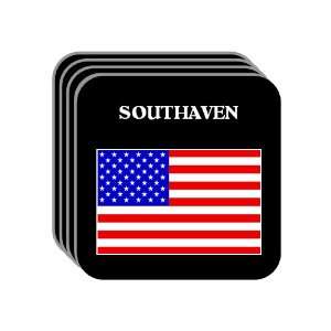 US Flag   Southaven, Mississippi (MS) Set of 4 Mini Mousepad Coasters