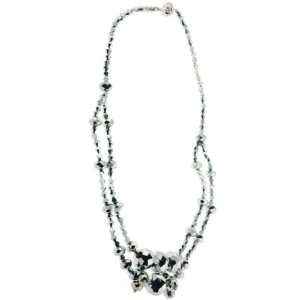Silver Rondell Bead Necklace   20 Necklace   5 16mm   Magnetic Clasp