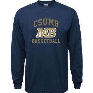 Cal State Monterey Bay Otters Navy Youth Basketball Arch Long Sleeve T 