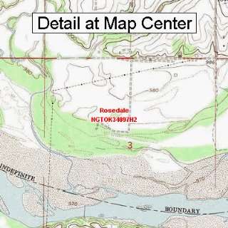  USGS Topographic Quadrangle Map   Rosedale, Oklahoma 