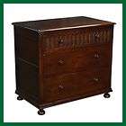 17th Century Design Hand Made Carved Oak Lunette Three Drawer Chest x