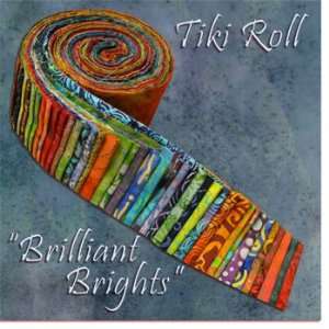  SewBatik Tiki Rolls   Brilliant Brights 2 1/2 Fabric 