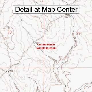   Topographic Quadrangle Map   Combs Ranch, Montana (Folded/Waterproof