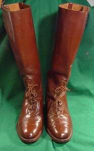 WW I 18 Inch Brown Leather Aviators Flying Boots  