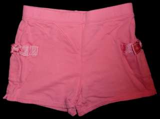 Lot 3 GIRLS PLAY CLOTHES TOP SHORTS GYMBOREE SHIRT IVORY Pink Red 7 